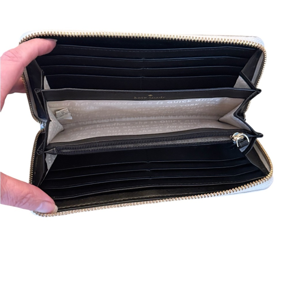 Kate Spade Continental Zippy Wallet w/ Storybook Lining - Picture 10 of 11